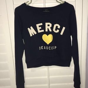 Merci cropped sweatshirt from forever 21